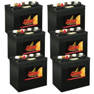 Crown 8-Volt Golf Cart Batteries (6-Pack, Fits 48V Carts)